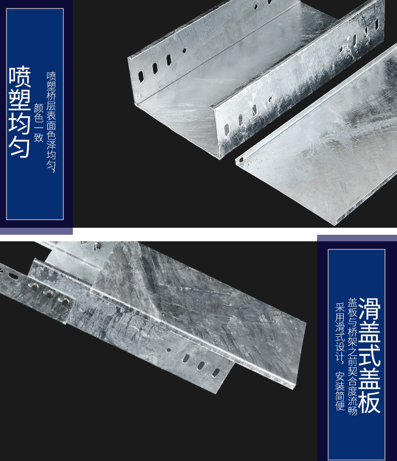 热镀浸锌电缆桥架图片