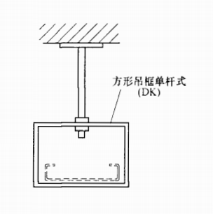 桥架方形吊框单杆式